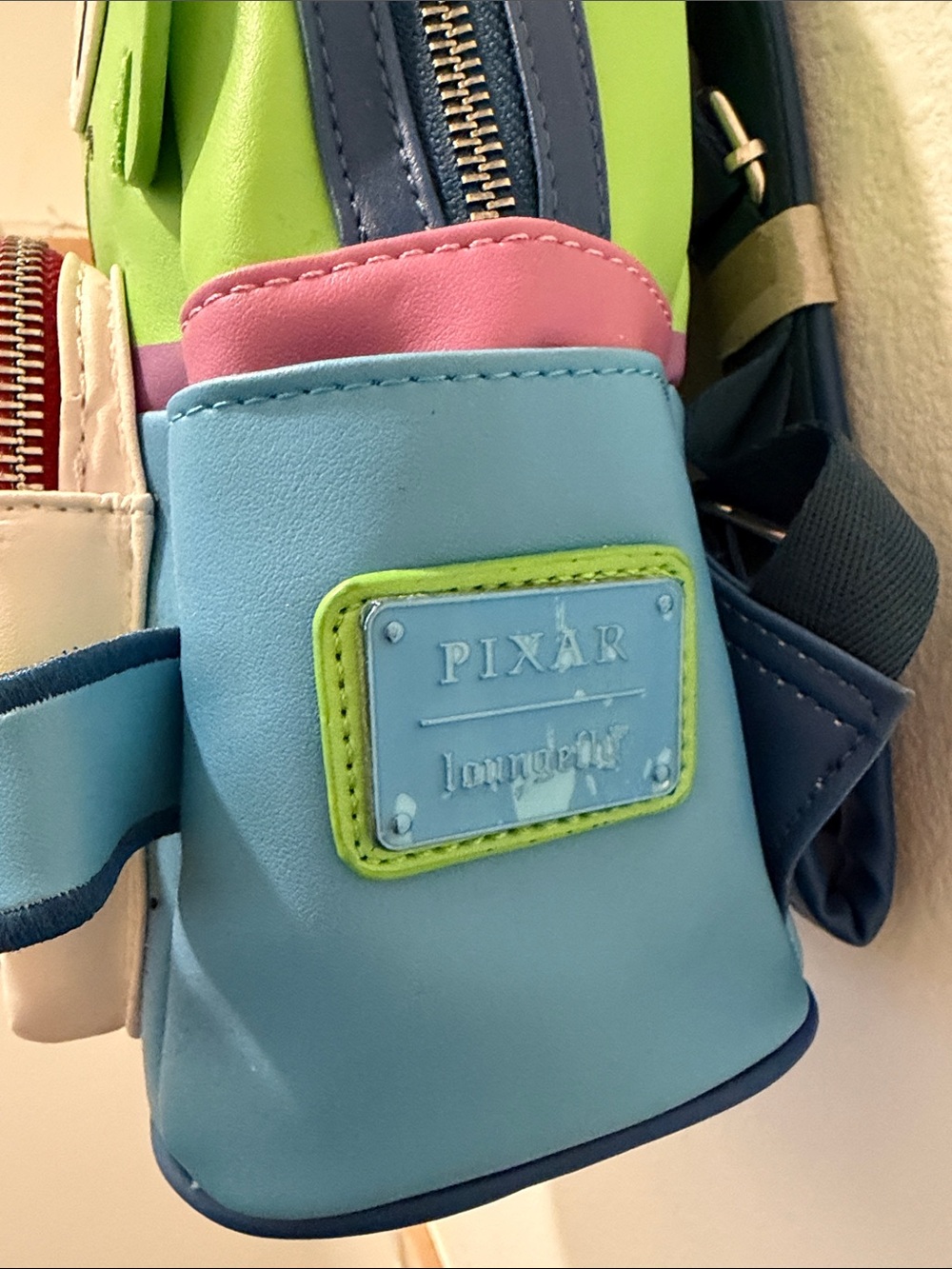 Disney Pixar Alien Pizza Planet Loungefly Backpack - Green/Blue - Picture 3 of 7